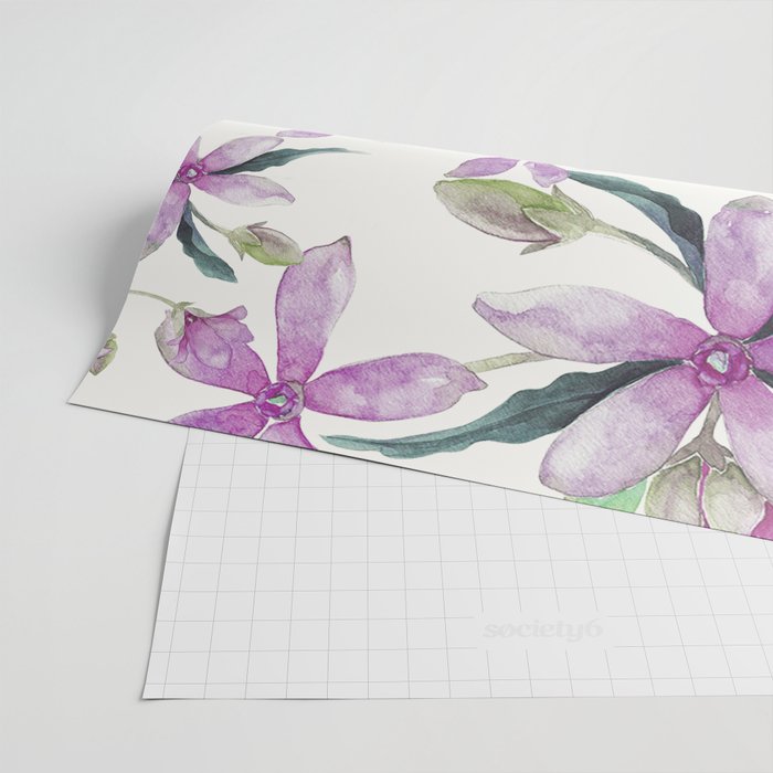 Purple flowers Wrapping Paper Gallery Image 2