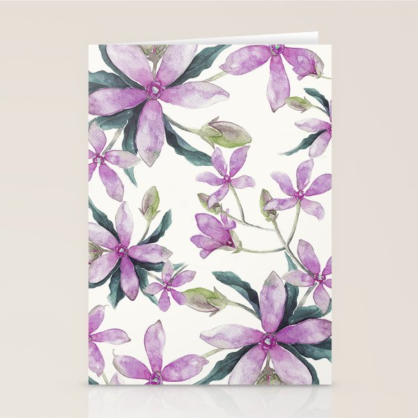 Purple flowers Stationery Card Gallery Image 1