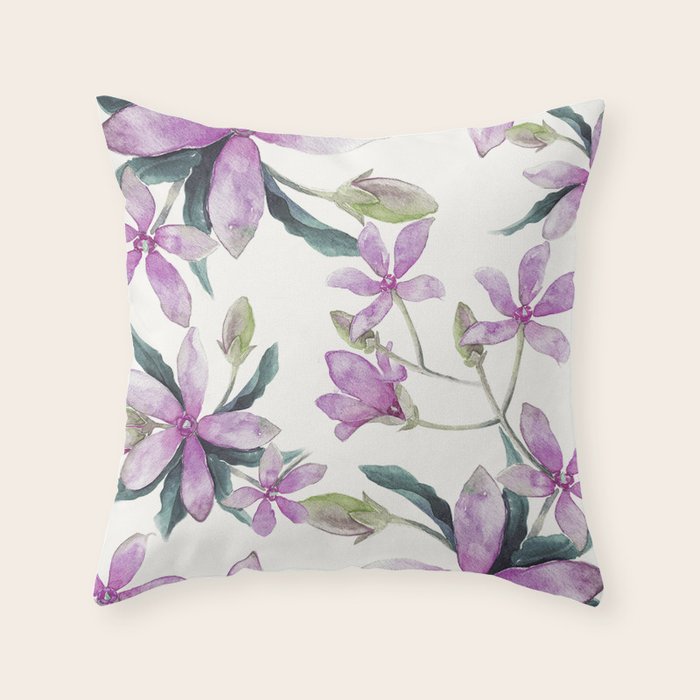 Purple flowers Throw Pillow Gallery Image 6