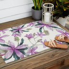 Purple flowers Outdoor Rug Gallery Image 2