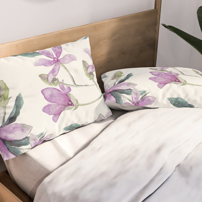 Purple flowers Pillow Sham Gallery Image 2