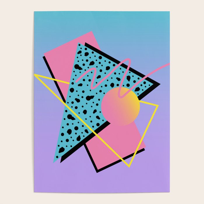 Memphis pattern 93 - 80s / 90s Retro Poster Gallery Image 1