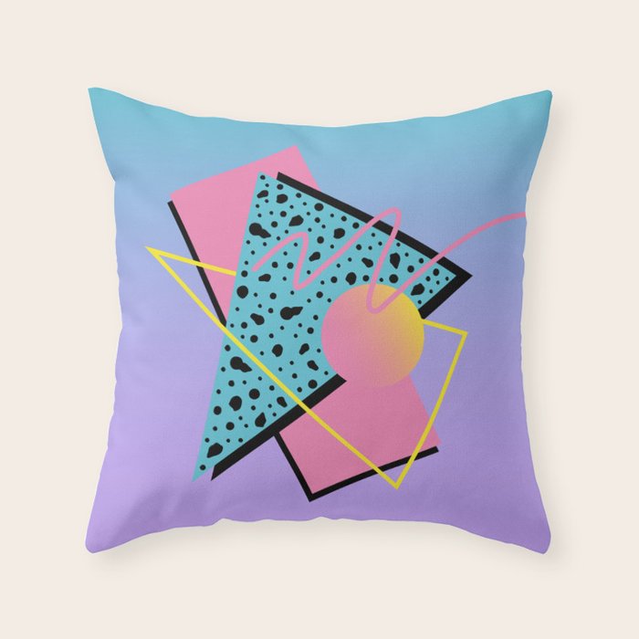 Memphis pattern 93 - 80s / 90s Retro Throw Pillow Gallery Image 6