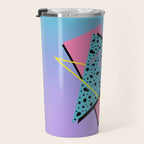 Memphis pattern 93 - 80s / 90s Retro Travel Mug Gallery Image 3