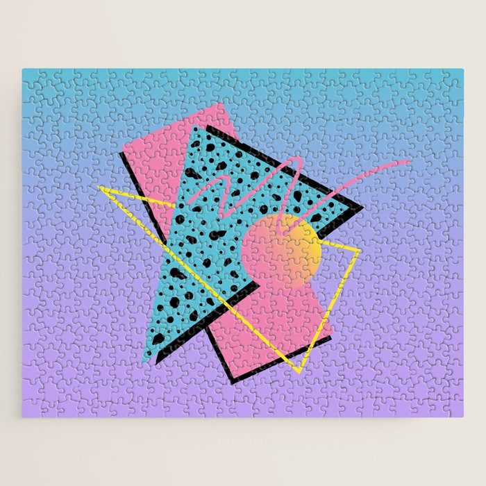 Memphis pattern 93 - 80s / 90s Retro Jigsaw Puzzle Gallery Image 1