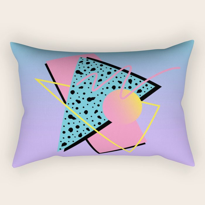 Memphis pattern 93 - 80s / 90s Retro Rectangular Pillow Gallery Image 2
