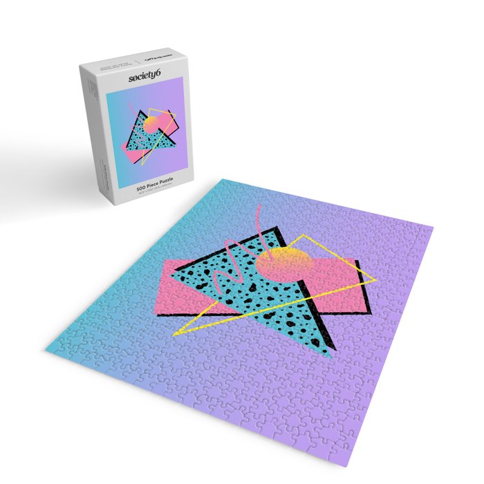 Memphis pattern 93 - 80s / 90s Retro Jigsaw Puzzle Gallery Image 2