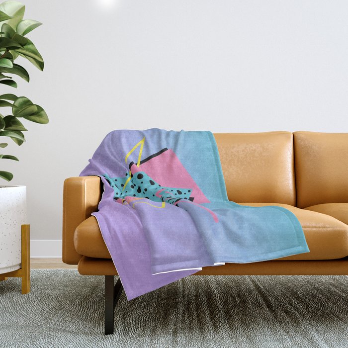 Memphis pattern 93 - 80s / 90s Retro Throw Blanket Gallery Image 1