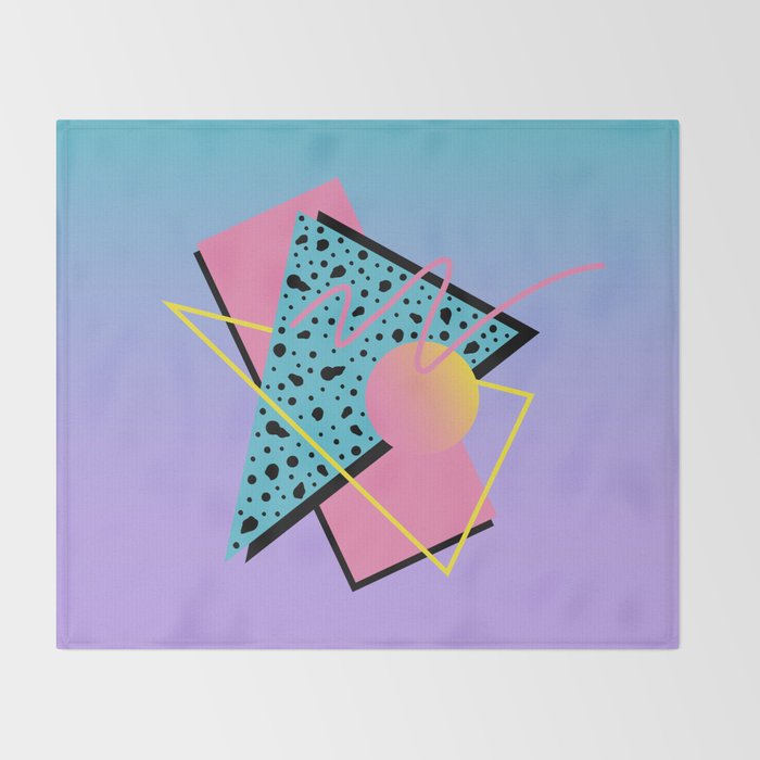 Memphis pattern 93 - 80s / 90s Retro Throw Blanket Gallery Image 2