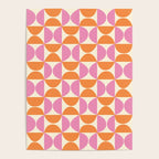 Mid-Century Geometric Shapes in Orange & Pink Poster Gallery Image 4