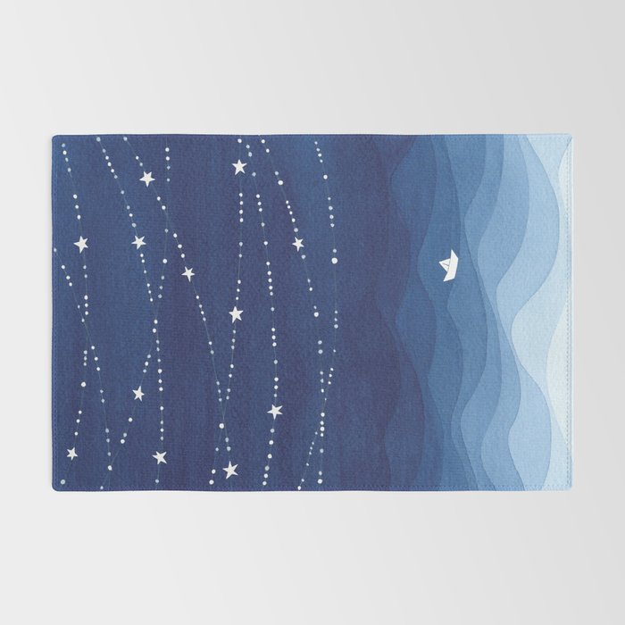 Garland of Stars IV, night sky Rug Gallery Image 2