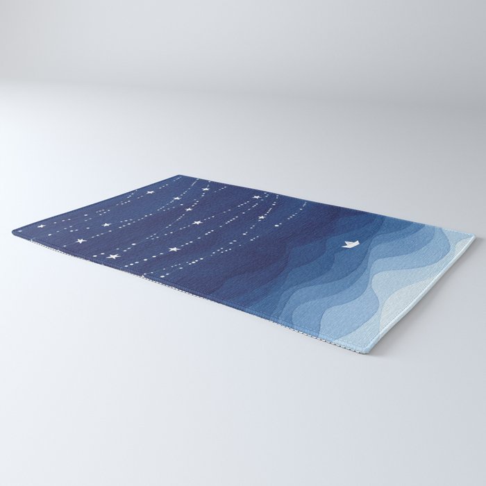 Garland of Stars IV, night sky Rug Gallery Image 3