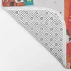 Dogs in the snow Christmas post nordic village Bath Mat Gallery Image 2