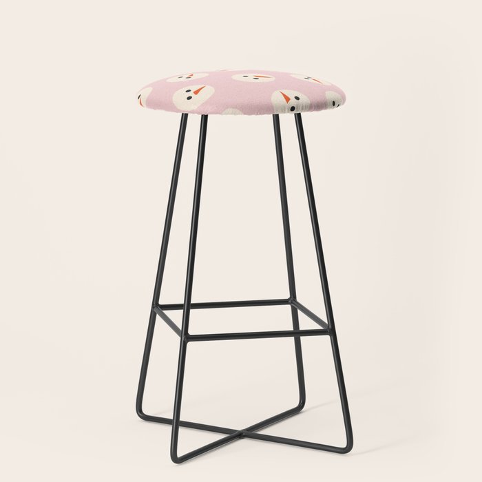 Minimalistic Festive Snowmen On Pink Stool Gallery Image 1