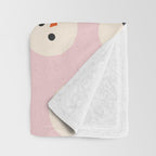 Minimalistic Festive Snowmen On Pink Throw Blanket Gallery Image 3