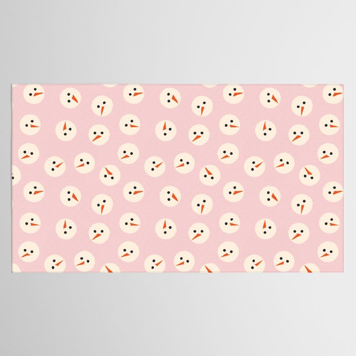 Minimalistic Festive Snowmen On Pink Tablecloth Gallery Image 2