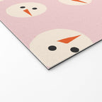 Minimalistic Festive Snowmen On Pink Welcome Mat Gallery Image 2
