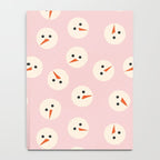 Minimalistic Festive Snowmen On Pink Notebook Gallery Image 4