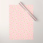 Minimalistic Festive Snowmen On Pink Wrapping Paper Gallery Image 1
