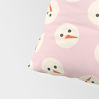 Minimalistic Festive Snowmen On Pink Pillow Sham Gallery Image 4