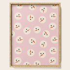 Minimalistic Festive Snowmen On Pink Serving Tray Gallery Image 1