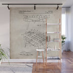 Foosball Table Patent - Foosball Player Game Room Art - Antique Wall Mural Gallery Image 1