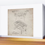 Foosball Table Patent - Foosball Player Game Room Art - Antique Wall Mural Gallery Image 2