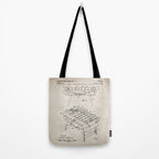 Foosball Table Patent - Foosball Player Game Room Art - Antique Tote Bag Gallery Image 2