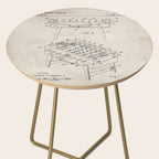 Foosball Table Patent - Foosball Player Game Room Art - Antique Side Table Gallery Image 2