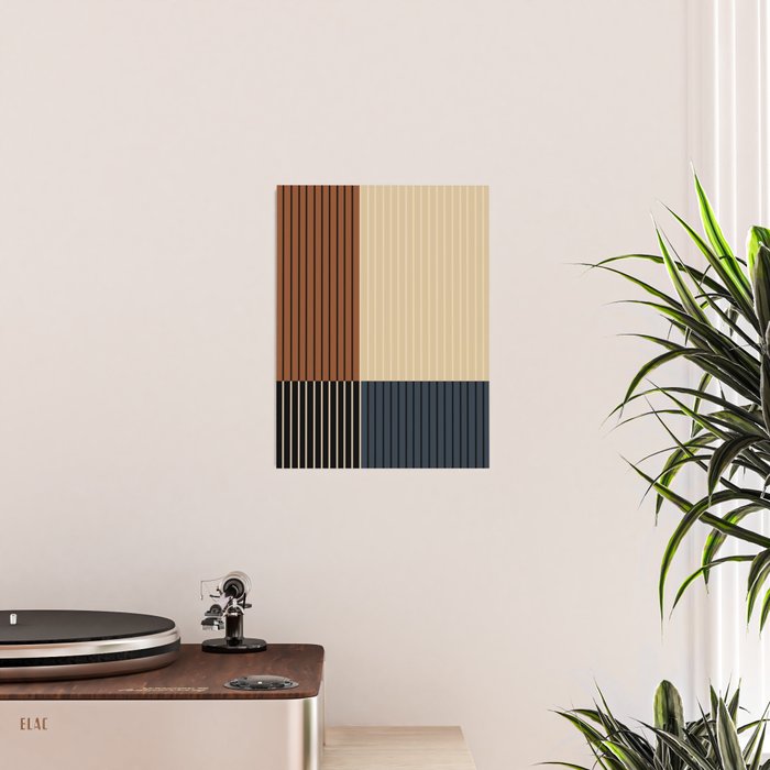Color Block Line Abstract I Boho Rustic Poster Gallery Image 2