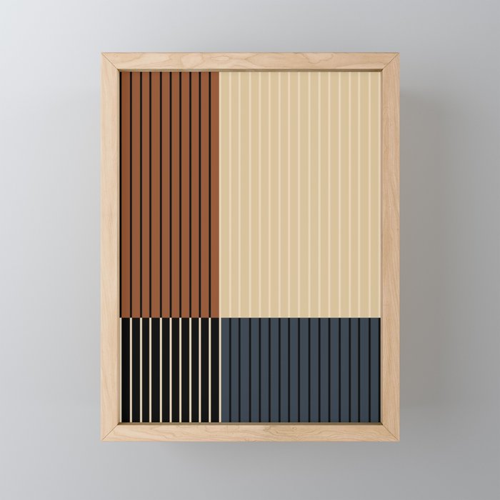 Color Block Line Abstract I Boho Rustic Mini Art Print Gallery Image 1
