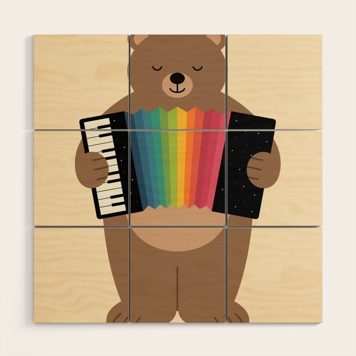 Star Accordionist Wood Wall Art Gallery Image 3