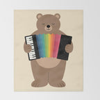 Star Accordionist Throw Blanket Gallery Image 2