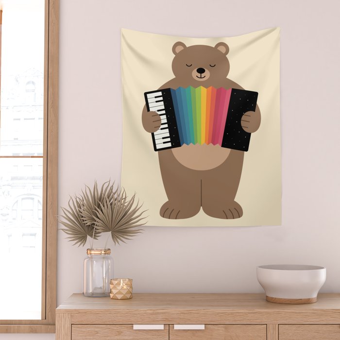 Star Accordionist Wall Tapestry Gallery Image 2