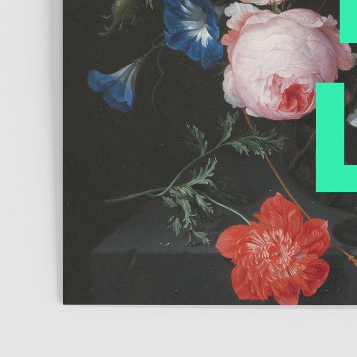 Absolutely - Motivational Quote, Inspirational Typography on Painting of Flowers Poster Gallery Image 3