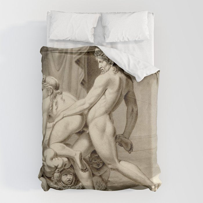 Jean Frédéric Maximilien de Waldeck Erotic Lovers II Duvet Cover Gallery Image 6