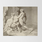 Jean Frédéric Maximilien de Waldeck Erotic Lovers II Throw Blanket Gallery Image 2
