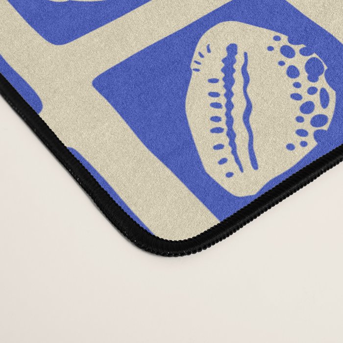 Vintage marine seashell mosaic art pattern Desk Mat Gallery Image 4