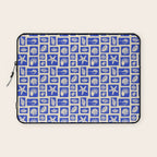Vintage marine seashell mosaic art pattern Laptop Sleeve Gallery Image 1