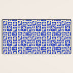 Vintage marine seashell mosaic art pattern Desk Mat Gallery Image 3
