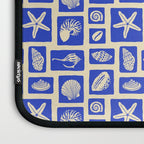 Vintage marine seashell mosaic art pattern Laptop Sleeve Gallery Image 3