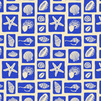 Vintage marine seashell mosaic art pattern Coffee Mug Gallery Image 2