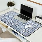 Portuguese tiles pattern blue Desk Mat Gallery Image 2