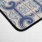 Portuguese tiles pattern blue Desk Mat Gallery Image 4