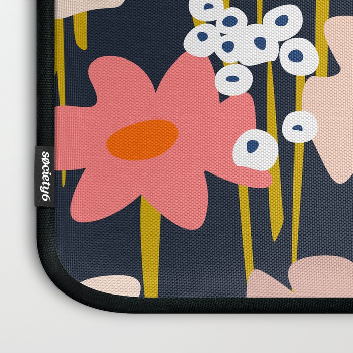 Groovy Flowers retro pattern Laptop Sleeve Gallery Image 3