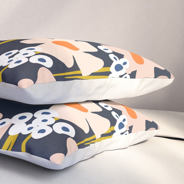 Groovy Flowers retro pattern Pillow Sham Gallery Image 3