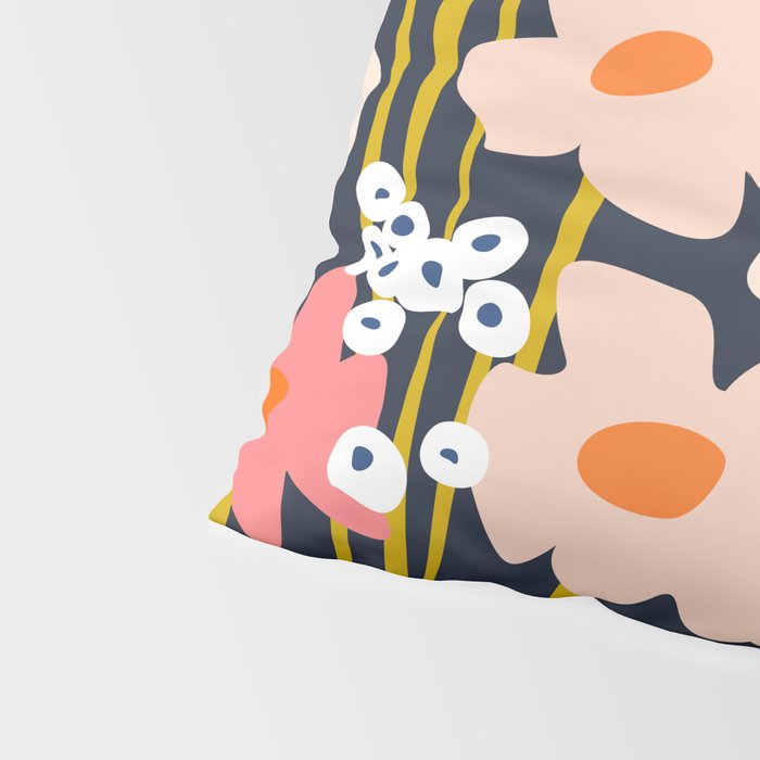 Groovy Flowers retro pattern Pillow Sham Gallery Image 4