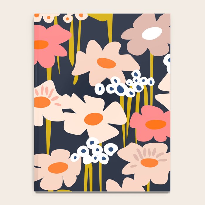 Groovy Flowers retro pattern Notebook Gallery Image 4