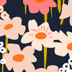 Groovy Flowers retro pattern Coffee Mug Gallery Image 2
