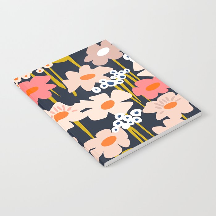 Groovy Flowers retro pattern Notebook Gallery Image 1